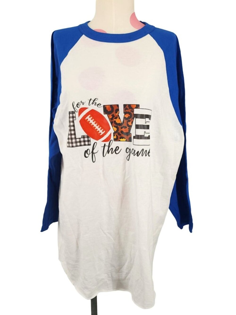 Augusta Boutique Football Large For the Love of the Game Prostylz Printing Shirt